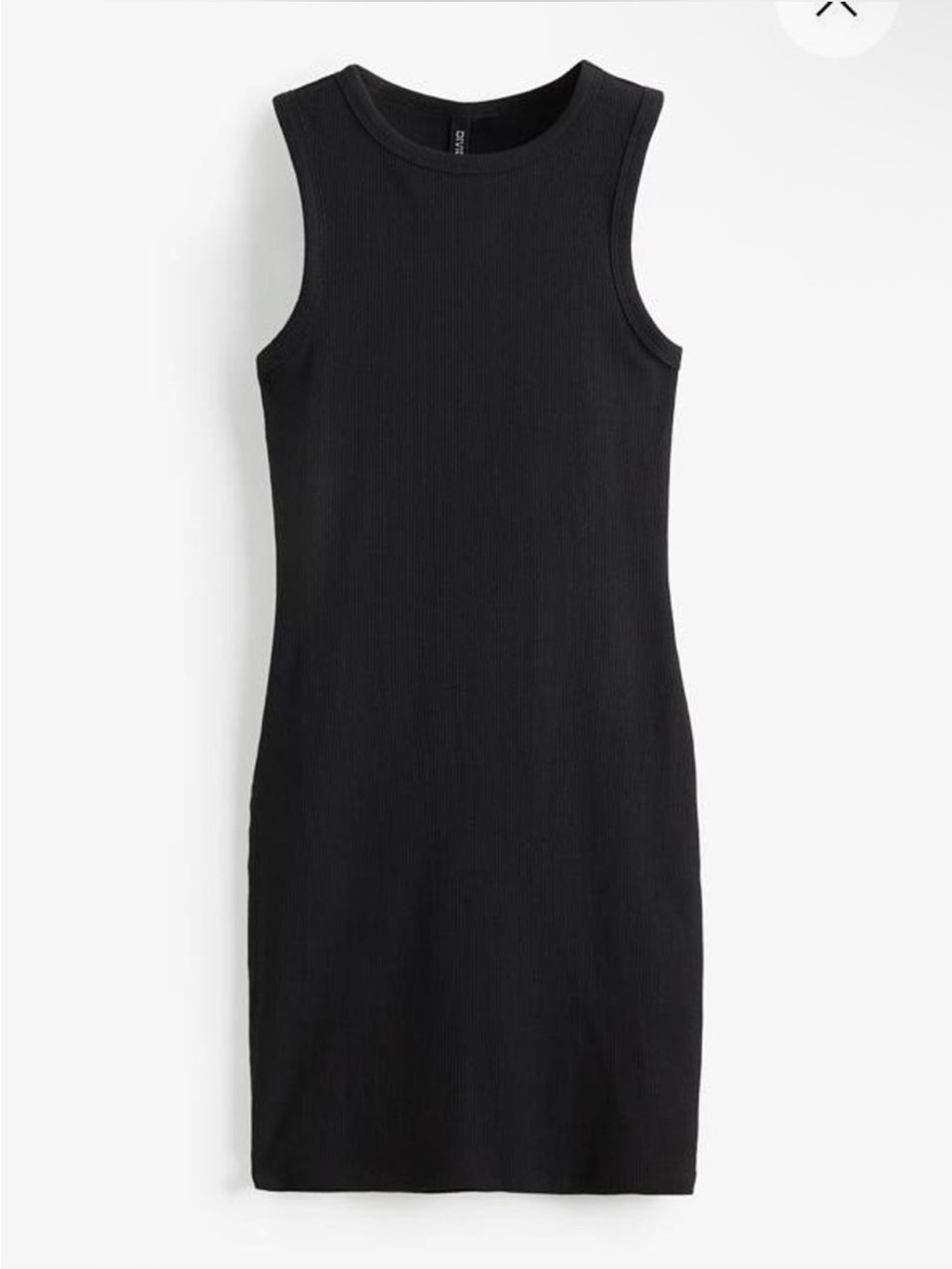 H&M Black Ribbed Tank Dress
